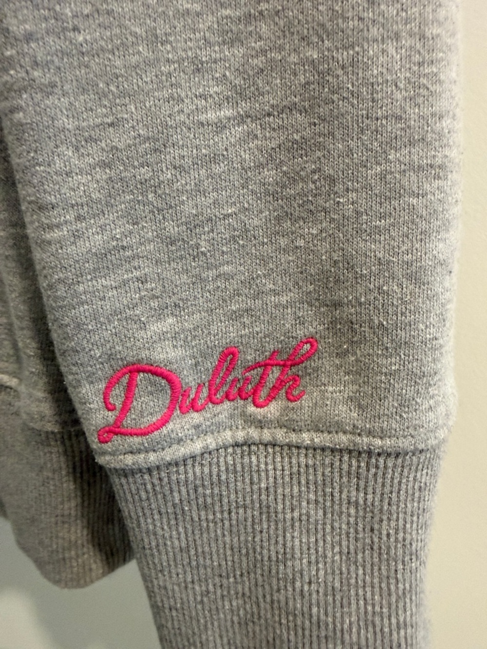 Duluth Trading Co Gray Crewneck Sweatshirt with Floral Embroidery - Picture 7 of 7